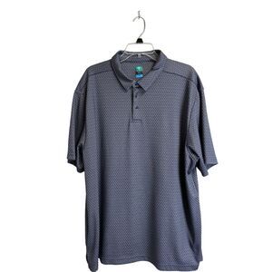 Pro Tour NAVY Geomertic‎ Coolplay Collared Golf Shirt Polo Men's Size XXL